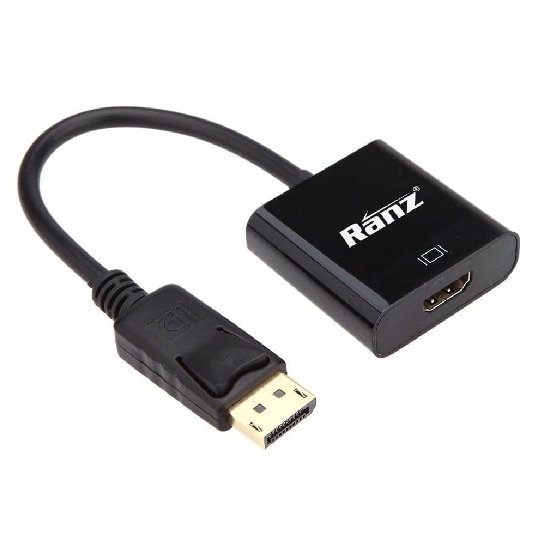 RANZ, DisplayPort to HDMI Adapter, Converter DP Male to HDMI Female Cable Converter